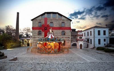 Navidad en una ciudad griega inteligente